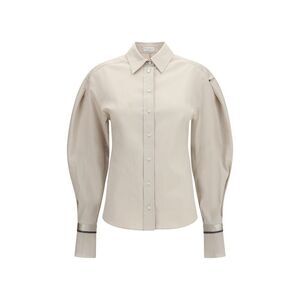 Brunello Cucinelli Beige Cotton Women's Shirt